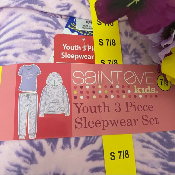 Saint Eve Girl’s Youth 3-piece Sleepwear Set ,NWT - Picture 3 of 4